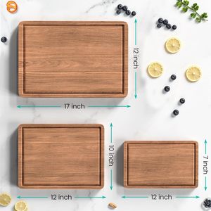 Juego <span class=keywords><strong>de</strong></span> Tablas <span class=keywords><strong>de</strong></span> <span class=keywords><strong>Cortar</strong></span> <span class=keywords><strong>de</strong></span> Madera <span class=keywords><strong>de</strong></span> Acacia <span class=keywords><strong>con</strong></span> Compartimento para Jugos y Asa, Apto para el Juego <span class=keywords><strong>de</strong></span> Tablas Duraderas <span class=keywords><strong>de</strong></span> la Cocina - Product Image 2