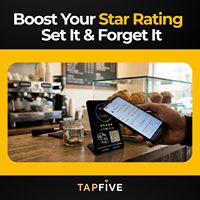 NFC Google Bewertungskarte und PVC-Ständer-Set mit individuellem Logo – Tippen zum Bewerten Tischzelt für Schönheitssalon, Einzelhandel, Café