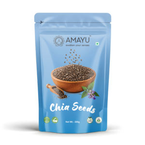 Semillas de Chía Premium Amayu 200g |   Superalimento 100% Natural a Base de Plantas |   Rico en Omega 3, Fibra y Proteínas |   Semillas Veganas Saludables - Product Image 1