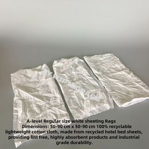 قطع قماش بيضاء معاد تدويرها - قطع قطنية 100% للتنظيف الصناعي - Product Image 2