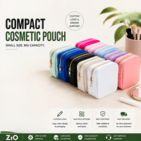 En stock, trousse de maquillage compacte, sac cosmétique portable pour les soins de la peau, les bijoux et les essentiels quotidiens
