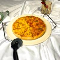 Pierre à pizza ronde en cordiérite de 34 cm pour four, grill, barbecue, plaque de cuisson, vente en gros OEM