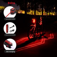 Feu arrière de vélo à LED rechargeable avec fonction d'avertissement pour la conduite nocturne et l'utilisation en extérieur