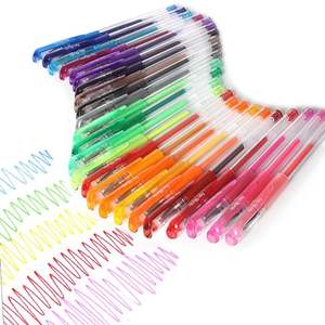 Set di penne gel glitterate da 0,8 mm, 60 colori, penne a inchiostro plastico per bambini, studenti, scrittura, disegno, scrapbooking - Product Image 1