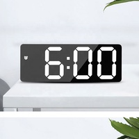 Réveil Miroir LED Haute Qualité, Nouveau Design, Horloge de Table Digitale Tendance pour Chambre avec Calendrier