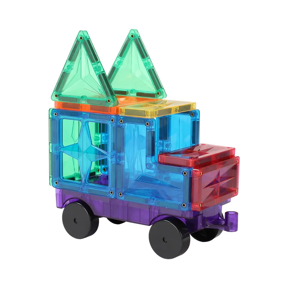 T02 29pcs children toys plastic ABS multicolor MTNL star magnetic tile building bricks car building block sets train toy blocks