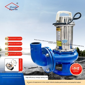 Pompes centrifuges submersibles à fréquence variable à aimant permanent en acier inoxydable 304 de 3 pouces ZD, type coupant, pour eaux usées, 4-15 kW - Product Image 2