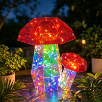 Lampe Champignon Iridescente à Prix d'Usine, Veilleuse LED, Sculpture Holographique Prismatique, Art Lumineux, Vente en Gros