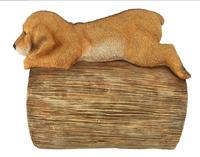 Statue de chiot en résine noire, décoration de jardin, Statue couleur solide, jouet pour Golden Retriever, garçonnet de chien