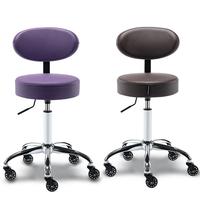 Chaise de bar rotative à coussin en cuir réglable en gros tables et chaises de salle à manger