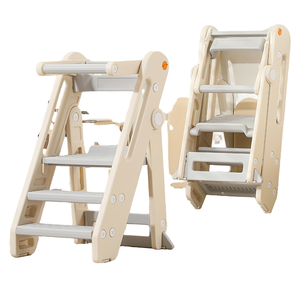 Escabeau de chambre réglable en plastique, pliable, <span class=keywords><strong>empilable</strong></span>, portable, 2-3 marches, <span class=keywords><strong>tour</strong></span> d'apprentissage, aide à la sécurité pour bébé, enfant, tout-petit - Product Image 4