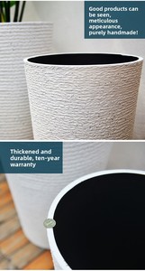 P446 Vaso in Plastica per Interni ed Esterni, Vendita Diretta dalla Fabbrica, per Decorazione Casa e Giardino, Moderni Vasi Grandi per Fiori e Piante - Product Image 5