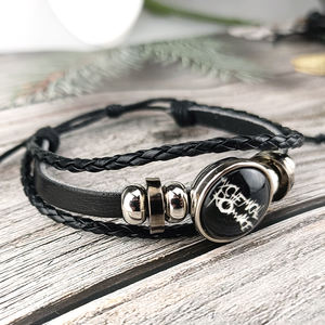 Bracelet en cuir ajustable My Chemical Romance, <span class=keywords><strong>groupe</strong></span> de <span class=keywords><strong>rock</strong></span>, bijou de cosplay avec pierre précieuse du temps, cadeau pour les fans - Product Image 5