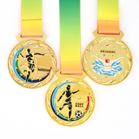 Medalla Deportiva Personalizada de Fábrica, Barata, de Metal 3D, para Maratón, Taekwondo, Fútbol, Danza, Natación, Premio de Oro, Trofeo de Carrera