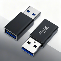 Adaptador USB 3.0 Hembra a Macho, Convertidor de Extensión de Alta Velocidad, Acoplador USB A Macho a Hembra para Laptop, PC, Extensor de Cable