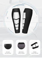 Manchon de compression et de soutien pour mollet, élastique, avec logo personnalisé, pour le sport et le football, offrant protection et maintien.