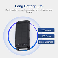 Dispositif de suivi GPS 4G LTE étanche IP67 7500mAh pour véhicule et conteneur, alimenté par énergie solaire, carte SD, application Android, 1 an, aimant puissant