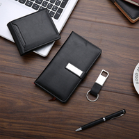 Vente flash - Coffret cadeau personnalisé pour la fête des pères - Coffret cadeau d'entreprise pour hommes avec carnet, porte-clés, stylo, portefeuille et boîte