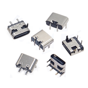 Connecteur femelle Type-C 2 broches, uniquement pour la charge, prise PCB à montage horizontal avec 4/2 broches pour montage traversant ou SMT - Product Image 1