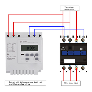 SX102L Temporizador de ciclo inteligente Bomba de agua Controlador de tiempo del motor <span class=keywords><strong>Interruptor</strong></span> de Cuenta Regresiva trifásico único doble con corriente máxima de 16A - Product Image 5