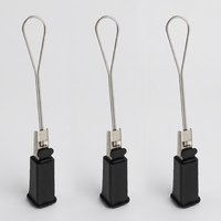 Pince de suspension à tension en acier inoxydable pour câble plat à fibre optique FTTH pour réseau FTTH