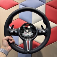 Housse de volant en cuir véritable cousue tricolore compatible avec BMW F10, F11, F18, F30, E90, accessoire intérieur de voiture