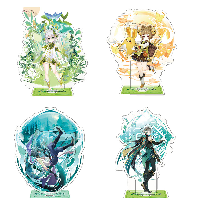 Популярная игра, 95 стилей, акриловая подставка Genshin Impact, двухслойная аниме модель Nilou Xiao Yaoyao, декоративная подставка для стола