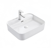 Haute qualité blanc céramique sanitaire salle de bain cheveux lavabos comptoir lavabo pour salle de bain