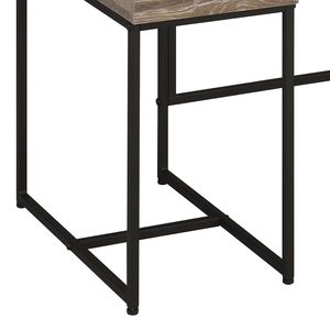 Escritorio de 4 cajones de roble rústico DB y negro, mesa de ordenador moderna para oficina en casa, de madera y Metal Material, diseño Simple - Product Image 6