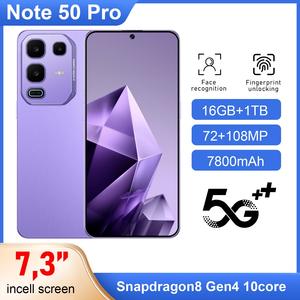 <span class=keywords><strong>Smartphone</strong></span> Android 2025 Global Note 50 Pro con Schermo HD, 16GB+1TB, <span class=keywords><strong>3G</strong></span> <span class=keywords><strong>4G</strong></span>, Processore Octa Core 5G, Versione Inglese - Product Image 4