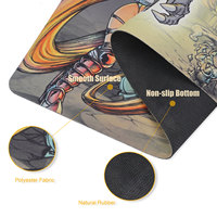 Tapis de jeu Yugioh personnalisé 14x24 pouces en néoprène souple avec dos en caoutchouc, motif dessin animé, chauffant, résistant à l'eau et antidérapant, imprimé par sublimation