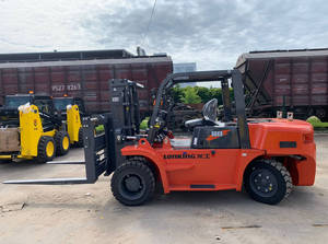 Chariot élévateur diesel de Lonking LG80DT de chariot élévateur de 8 tonnes avec le mât de levage libre de 3 étapes - Product Image 3