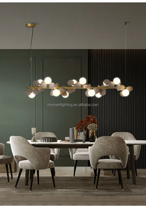 Designer d'art nordique moderne personnalisé <span class=keywords><strong>Matisse</strong></span> lustre de salle à manger cuisine longues feuilles acryliques boule de verre lustre de table à manger - Product Image 6