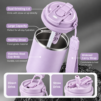 Tasses à café isothermes intelligentes à double couvercle LED 380 ml, gobelets de voyage 510 ml, tasses personnalisées en métal 25 oz, sans fuite