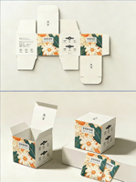 Caja de Embalaje de Cosméticos de Maquillaje con Logotipo Personalizado, Relieve, Recubrimiento UV, Materiales Reciclados, Perfume, Crema, Laminación Mate, Corrugado