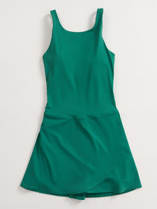 ชุดเทนนิสแบบชิ้นเดียวไม่มีแขน Luyu รุ่นใหม่ล่าสุด กระโปรงออกกำลังกายแบบจีบด้านหลัง พร้อมฟองน้ำเสริมทรง ชุดกีฬาแบบไขว้สำหรับเล่นกีฬา Padel - Product Image 5