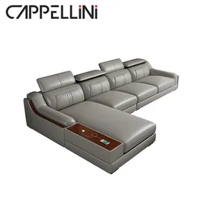L Shape Seater Leather Sectional Couch Luxury Recliner Sets Sala Live Couches Home Modern Living Room Furniture Sofa