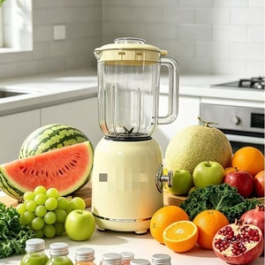 <span class=keywords><strong>Mixeur</strong></span> de cuisine puissant de style italien - Moteur performant, vitesse variable, pour smoothies et purées, avec récipient sans BPA et finition crème élégante - Product Image 3