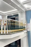 Mansion Pfauengrünes Treppengeländer für Ländliche Selbstbauhäuser Wintergarten Villa Modell 88