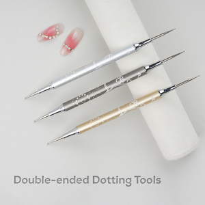 Nouveau stylo à pointillage d'art d'ongle à Double tête cire/pointe de Silicone outils d'art de manucure <span class=keywords><strong>brosse</strong></span> strass poignée tête en métal <span class=keywords><strong>perceuse</strong></span> à pointe d'ongle - Product Image 5