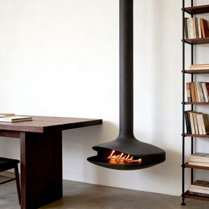 Poêle <span class=keywords><strong>suspendu</strong></span> au bioéthanol pour intérieur, en acier au carbone respectueux de l'environnement, monté au plafond, 1000 mm - Product Image 1