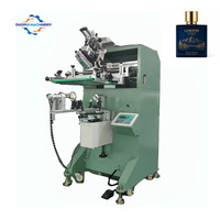 Container Printing Round Square Flat Perfume Wine Cosmetic Bottle Silk Screen Printer Semi Automatic Screen Printing Machine