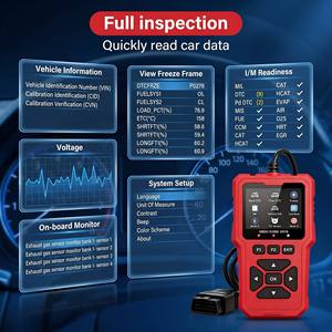 OBDII EOBD 12V เครื่องสแกนเนอร์วินิจฉัยรถยนต์เครื่องอ่านโค้ดหน้าจอ LCD การเชื่อมต่อ USB รองรับหลายภาษา รับประกัน 12 เดือนสำหรับ - Product Image 3