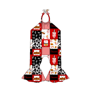 Mono de Navidad para Bebés Niñas, Estampado, Sin Mangas, Pantalones Largos, Estilo Casual con Lazos, Venta al Por Mayor - Product Image 6