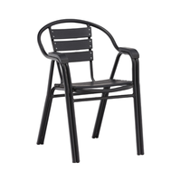 Chaises de jardin modernes haut de gamme en aluminium, plastique et bois pour villa