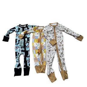 Pakaian Bayi Bambu Baru Lahir Grosir Kustom 2026 RTS untuk Anak Perempuan dan Laki-Laki, Romper Bayi Kasual Dua Arah - Product Image 1
