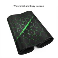 Vert et noir Cool futuriste grand tapis de souris de jeu clavier étendu accessoires antidérapants tapis de bureau pour ordinateur de bureau