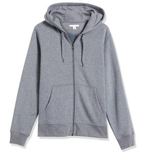 Nouveau style, qualité supérieure, sweat à capuche pour homme en polaire tricotée épaisse et respirante, fermeture éclair, logo personnalisé brodé, 100% coton - Product Image 2