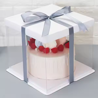 Boîte en plastique personnalisée en papier bon marché Boîte à gâteaux personnalisable pour anniversaire Boîte en papier kraft transparente de luxe grande vente en gros pour mariage