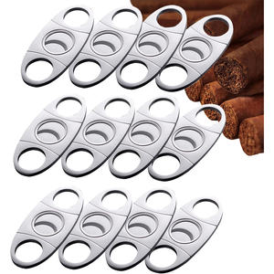 Tijeras de Acero Inoxidable Premium con Grabado de Logotipo Personalizado en Colores Dorado, Plateado y Negro, Cortador de Cigarros - Product Image 1